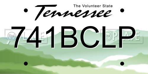 741BCLP Tennessee License Plate
