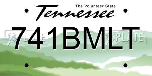 741BMLT Tennessee License Plate
