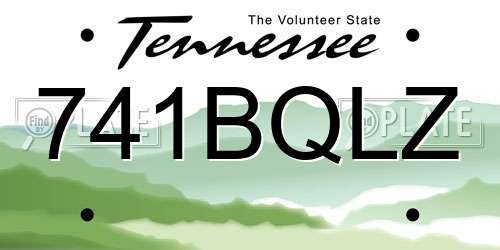 741BQLZ Tennessee License Plate