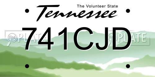 741CJD Tennessee License Plate