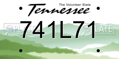 741L71 Tennessee License Plate