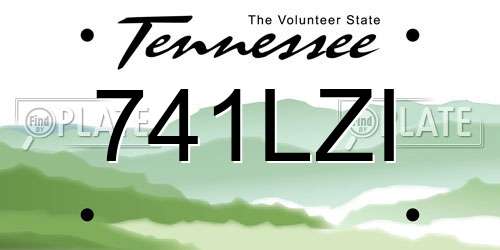 741LZI Tennessee License Plate
