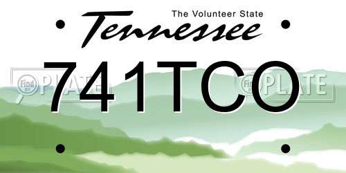 741TCO Tennessee License Plate