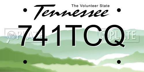 741TCQ Tennessee License Plate