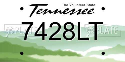 7428LT Tennessee License Plate