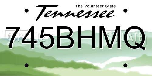 745BHMQ Tennessee License Plate