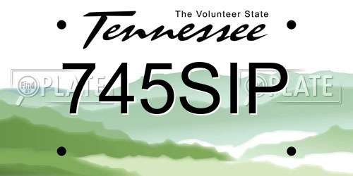745SIP Tennessee License Plate