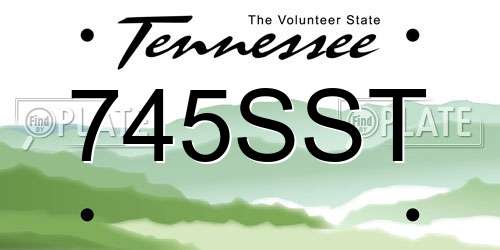 745SST Tennessee License Plate
