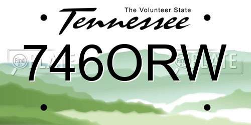 746ORW Tennessee License Plate