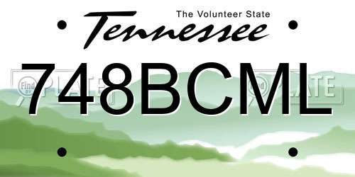 748BCML Tennessee License Plate