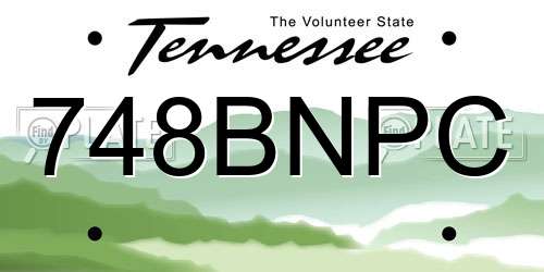 748BNPC Tennessee License Plate