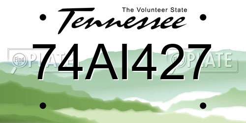 74AI427 Tennessee License Plate