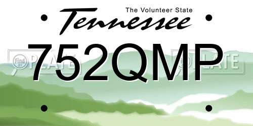 752QMP Tennessee License Plate