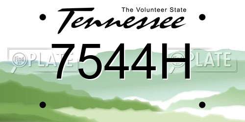 7544H Tennessee License Plate