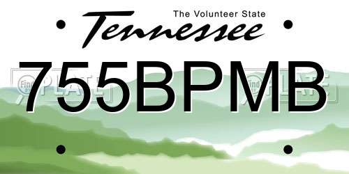755BPMB Tennessee License Plate