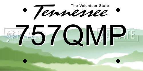 757QMP Tennessee License Plate
