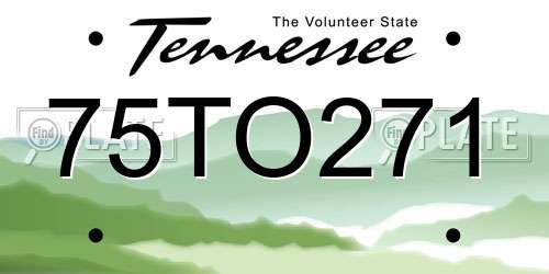 75TO271 Tennessee License Plate