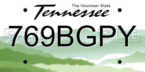 769BGPY Tennessee License Plate