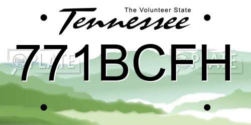 771BCFH Tennessee License Plate
