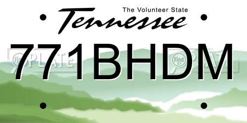 771BHDM Tennessee License Plate