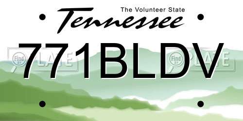 771BLDV Tennessee License Plate