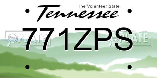 771ZPS Tennessee License Plate