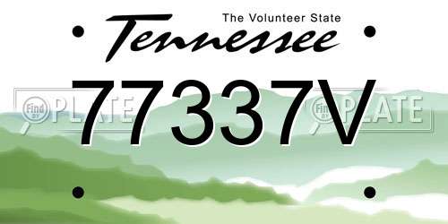 77337V Tennessee License Plate