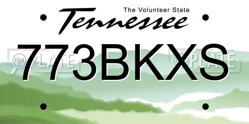 773BKXS Tennessee License Plate