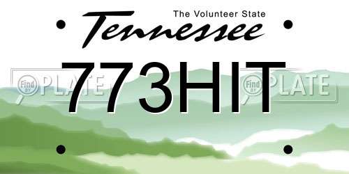 773HIT Tennessee License Plate