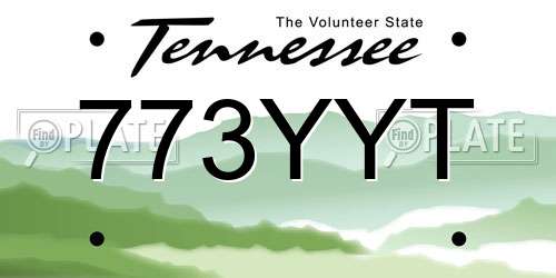 773YYT Tennessee License Plate