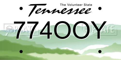 774OOY Tennessee License Plate