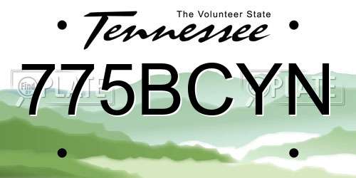 775BCYN Tennessee License Plate