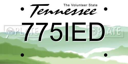 775IED Tennessee License Plate