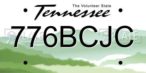 776BCJC Tennessee License Plate