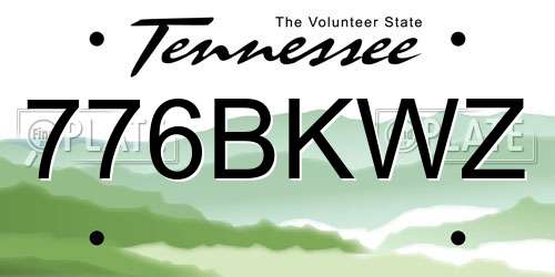 776BKWZ Tennessee License Plate