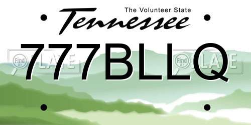 777BLLQ Tennessee License Plate