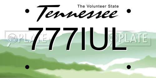 777IUL Tennessee License Plate