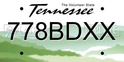 778BDXX Tennessee License Plate