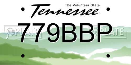 779BBP Tennessee License Plate