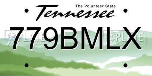 779BMLX Tennessee License Plate
