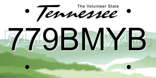 779BMYB Tennessee License Plate