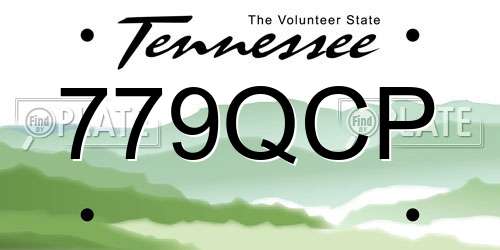 779QCP Tennessee License Plate