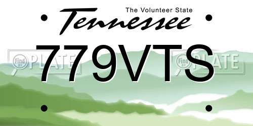779VTS Tennessee License Plate