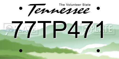 77TP471 Tennessee License Plate