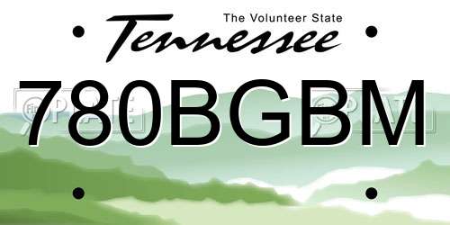 780BGBM Tennessee License Plate