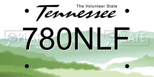 780NLF Tennessee License Plate