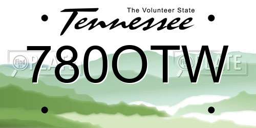 780OTW Tennessee License Plate