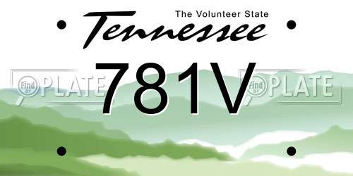 781V Tennessee License Plate