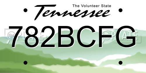 782BCFG Tennessee License Plate
