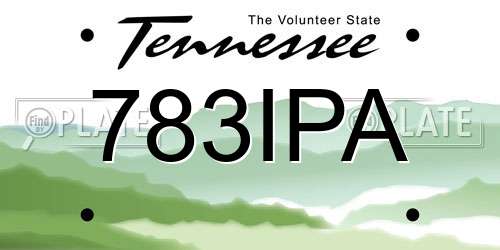 783IPA Tennessee License Plate